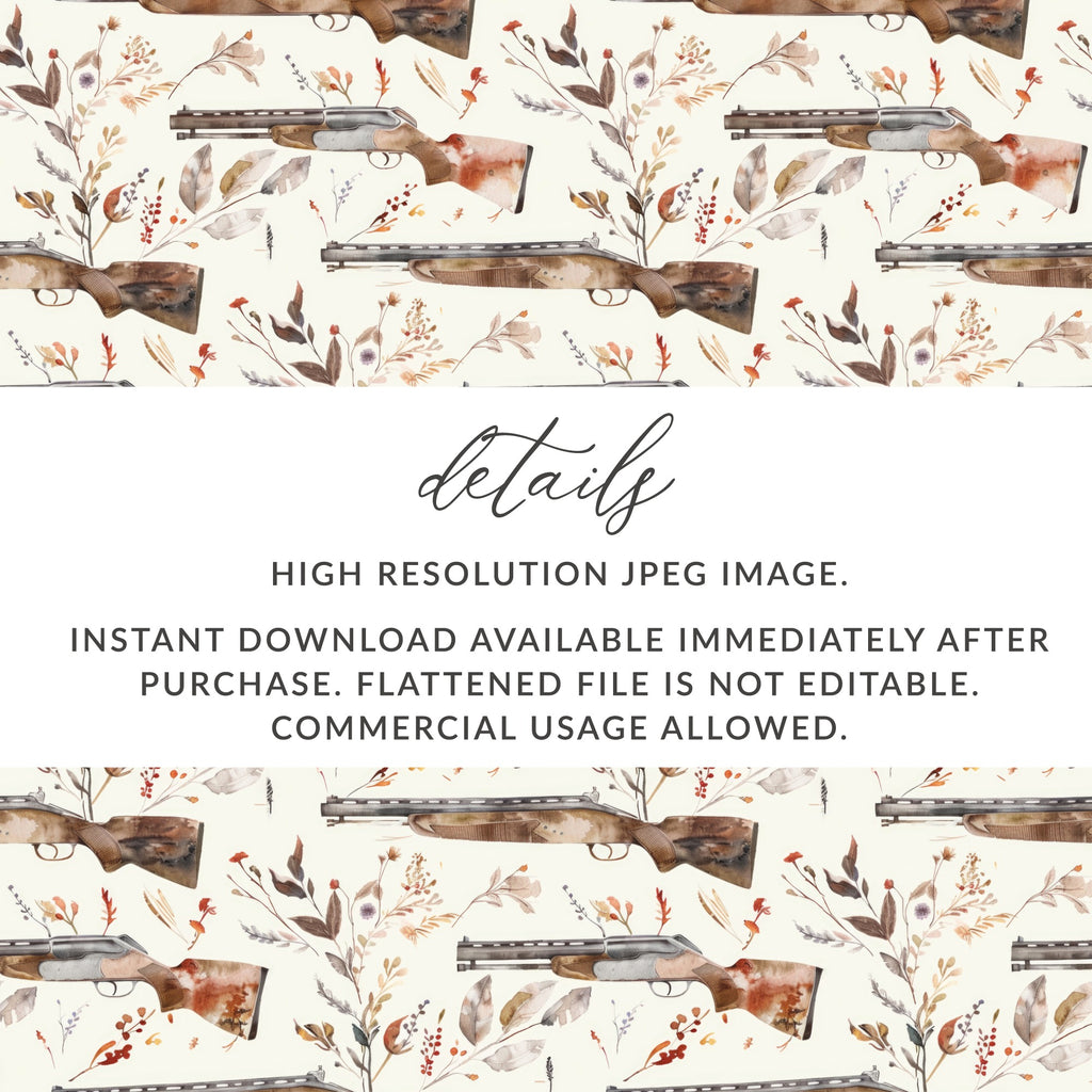 Hunting Rifle and Floral High Resolution JPEG Image