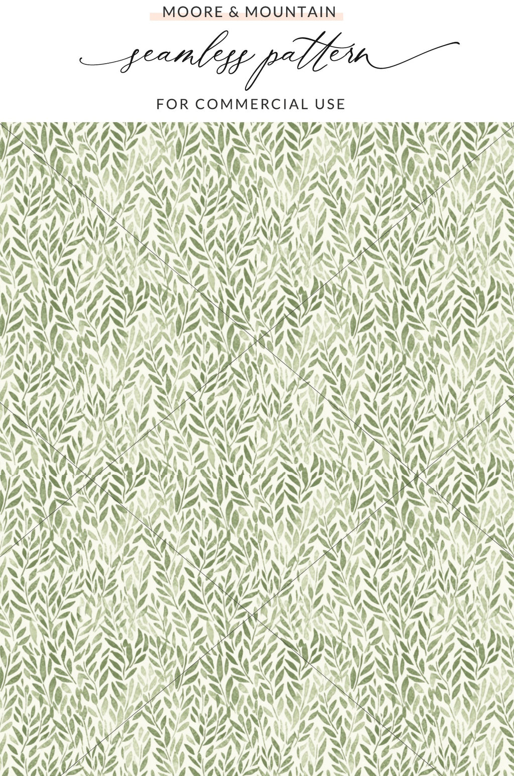 Green Leaf Seamless Pattern for Commercial Use Design
