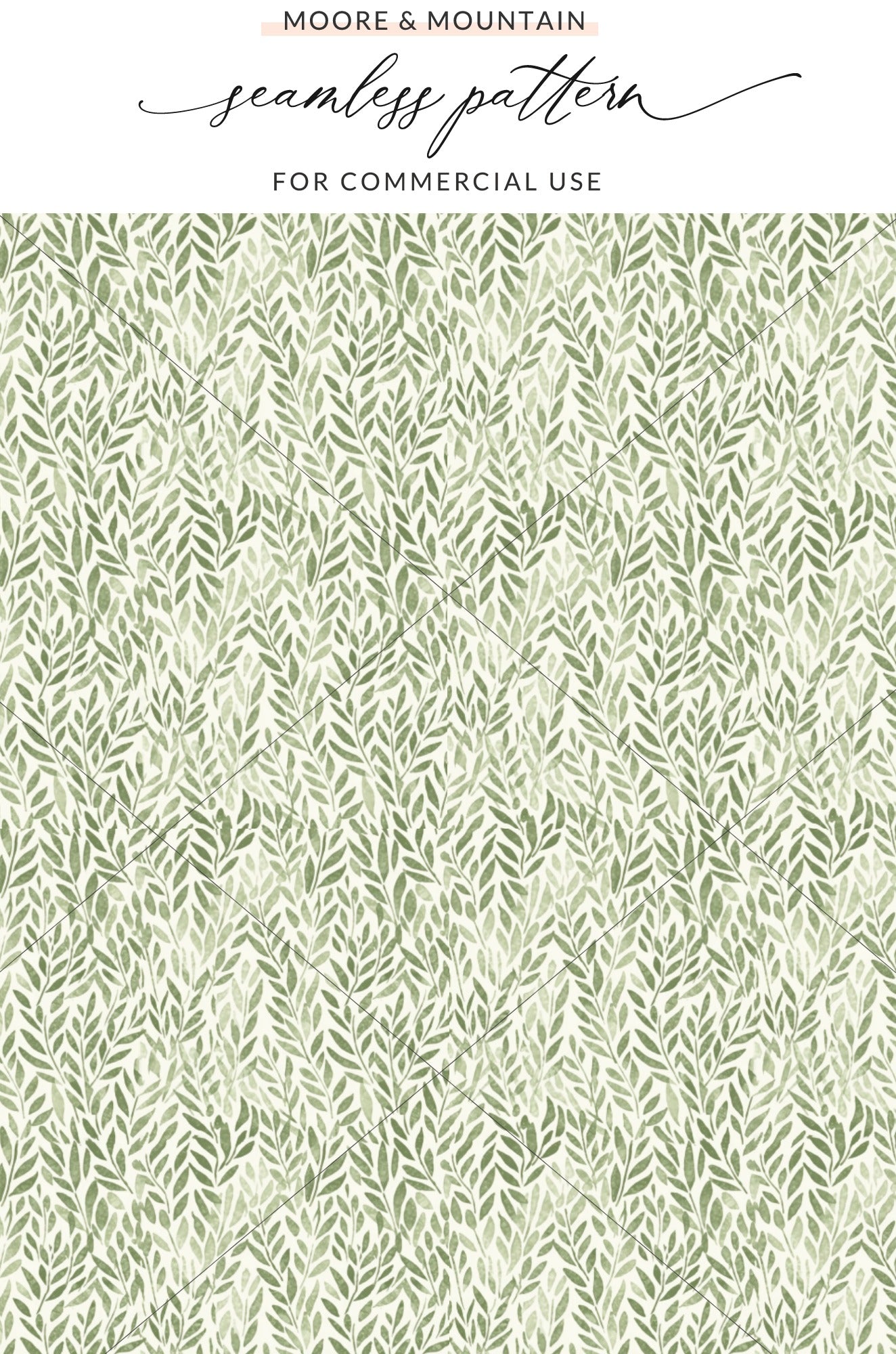 Green Leaf Seamless Pattern for Commercial Use Design