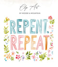 Clip Art: Repent. Repeat.
