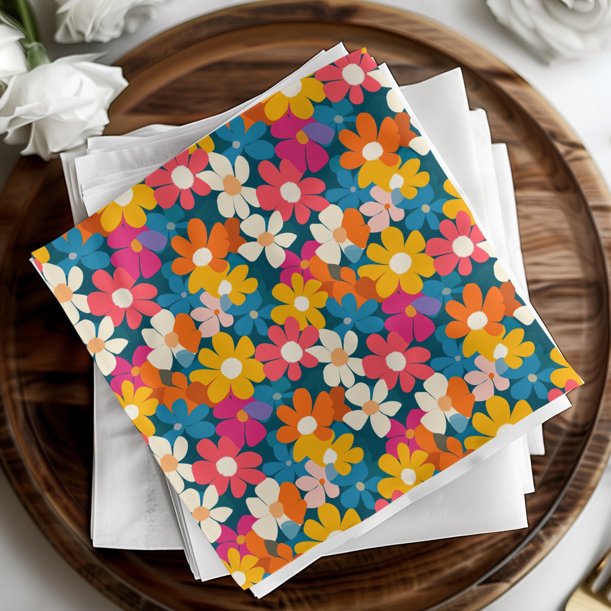 Vibrant Retro Flowers Colorful Bloom Pattern product type
Floral pattern
Retro design
Vibrant flowers
Colorful print
Daisy motif
Groovy style
Mod flowers
Pop art floral
Summer print
Spring blooms
Happy flowers
Artistic pattern
Abstract floral
Pink flowers
Orange flowers
Yellow flowers
Blue flowers
White flowers
Teal background
Flower power