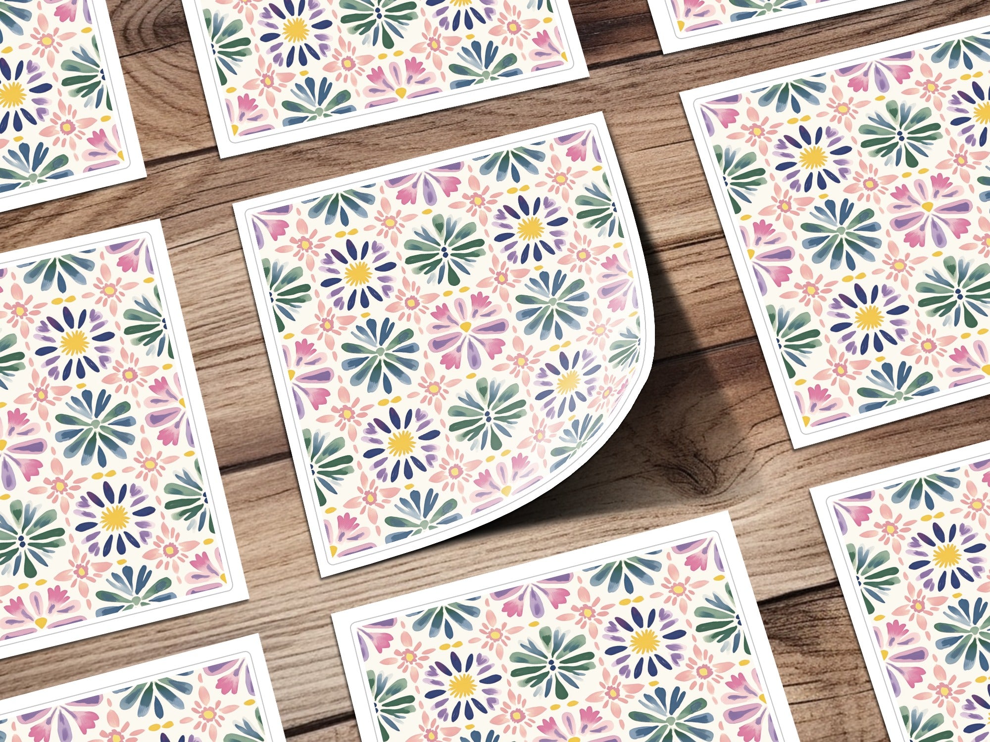 Vibrant Floral Patterned Decorative Art Print