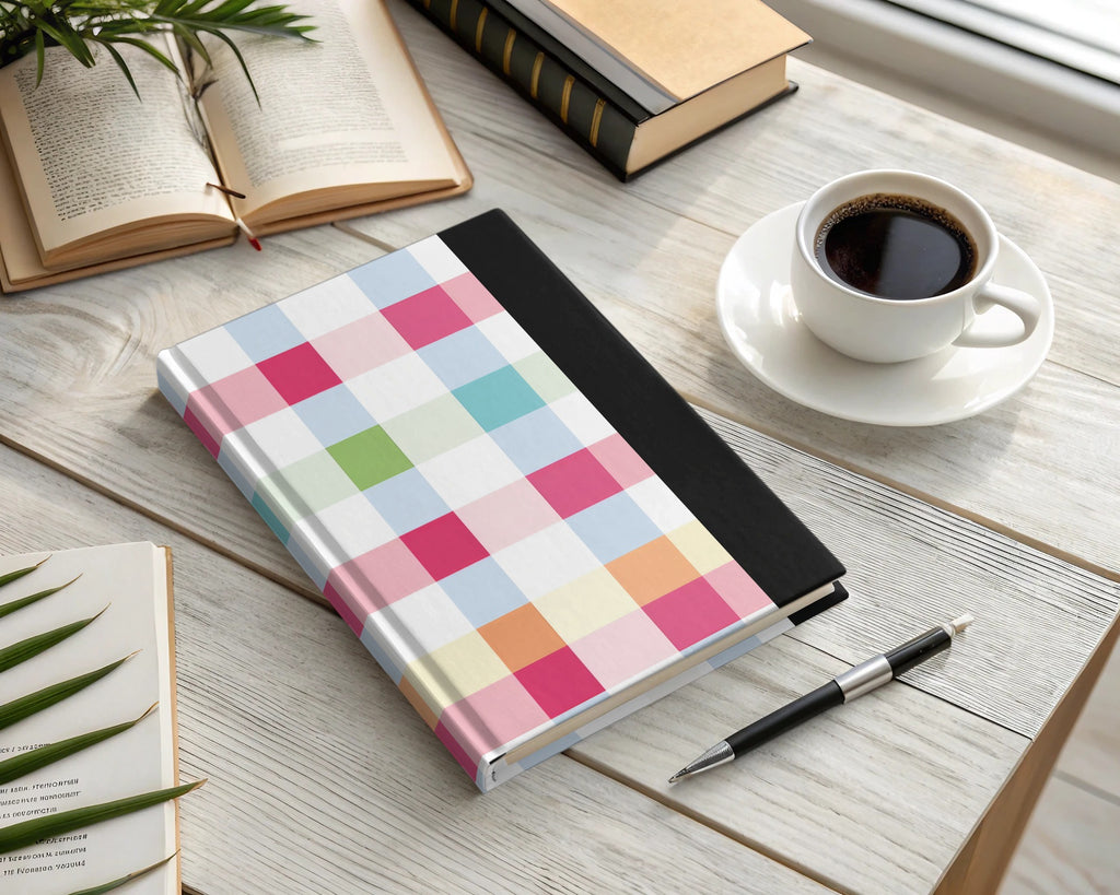 Colorful Checkered Design Notebook for Daily Use
