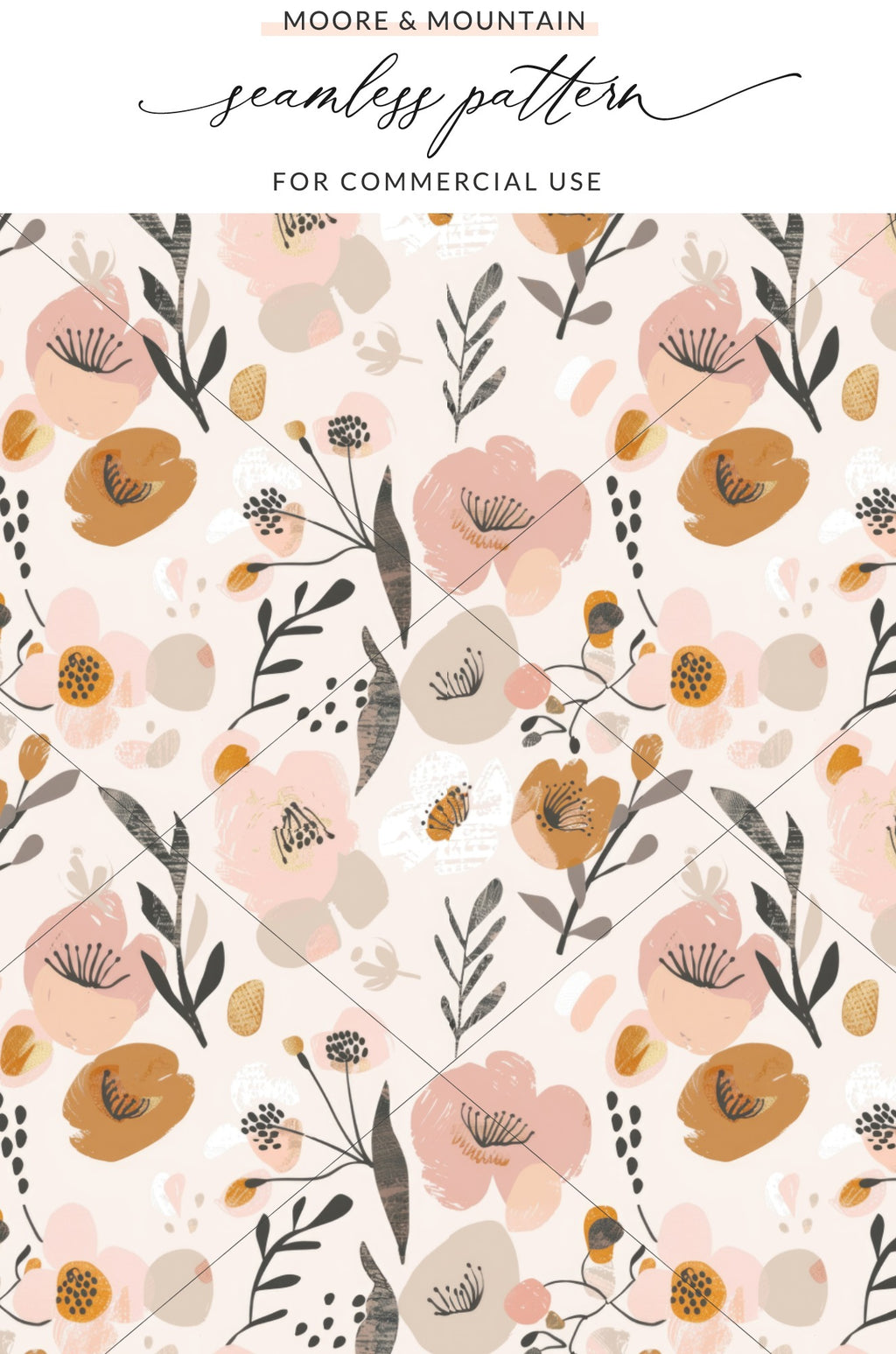 Floral Seamless Pattern for Commercial Use Design File