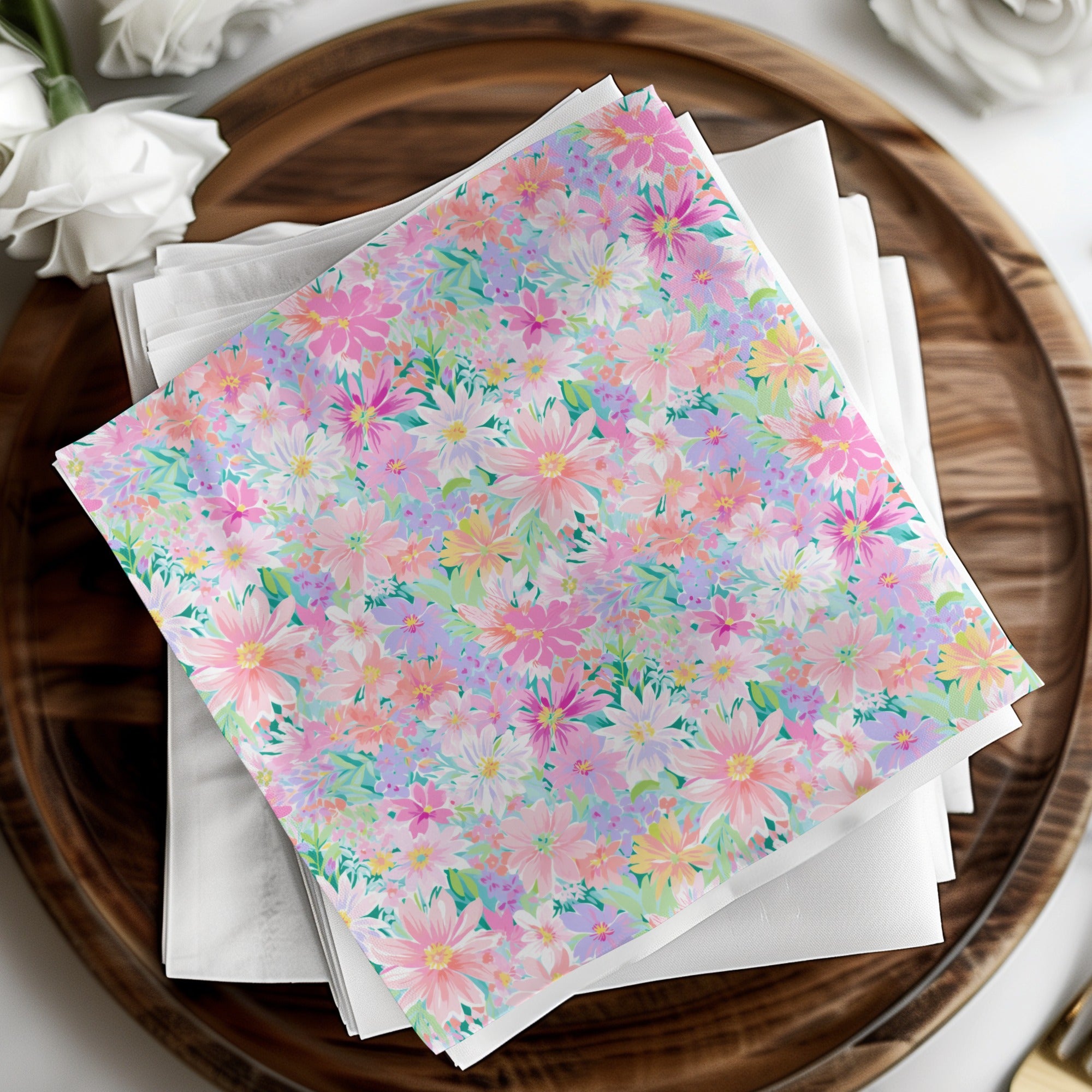 Pastel Floral Pattern Spring Design Decorative Item
