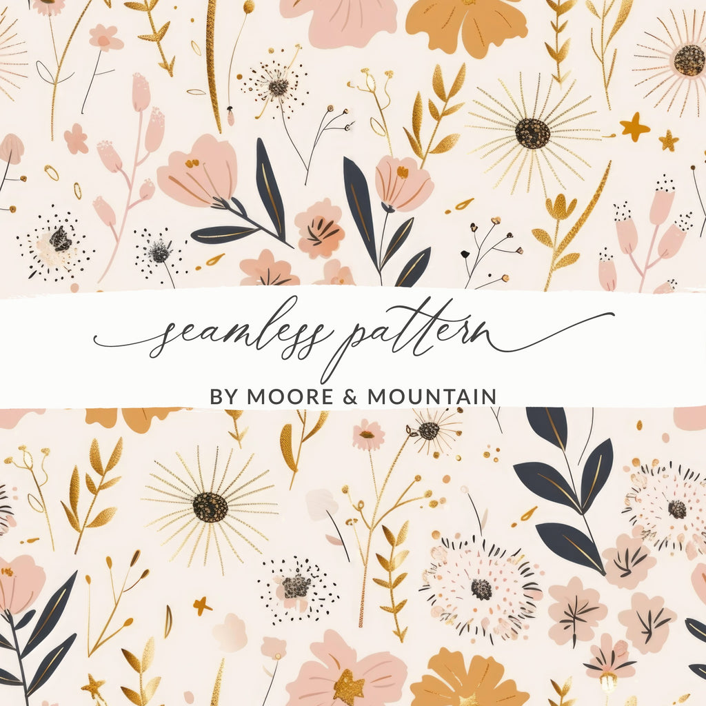 Elegant Floral Seamless Pattern by Moore & Mountain Design
