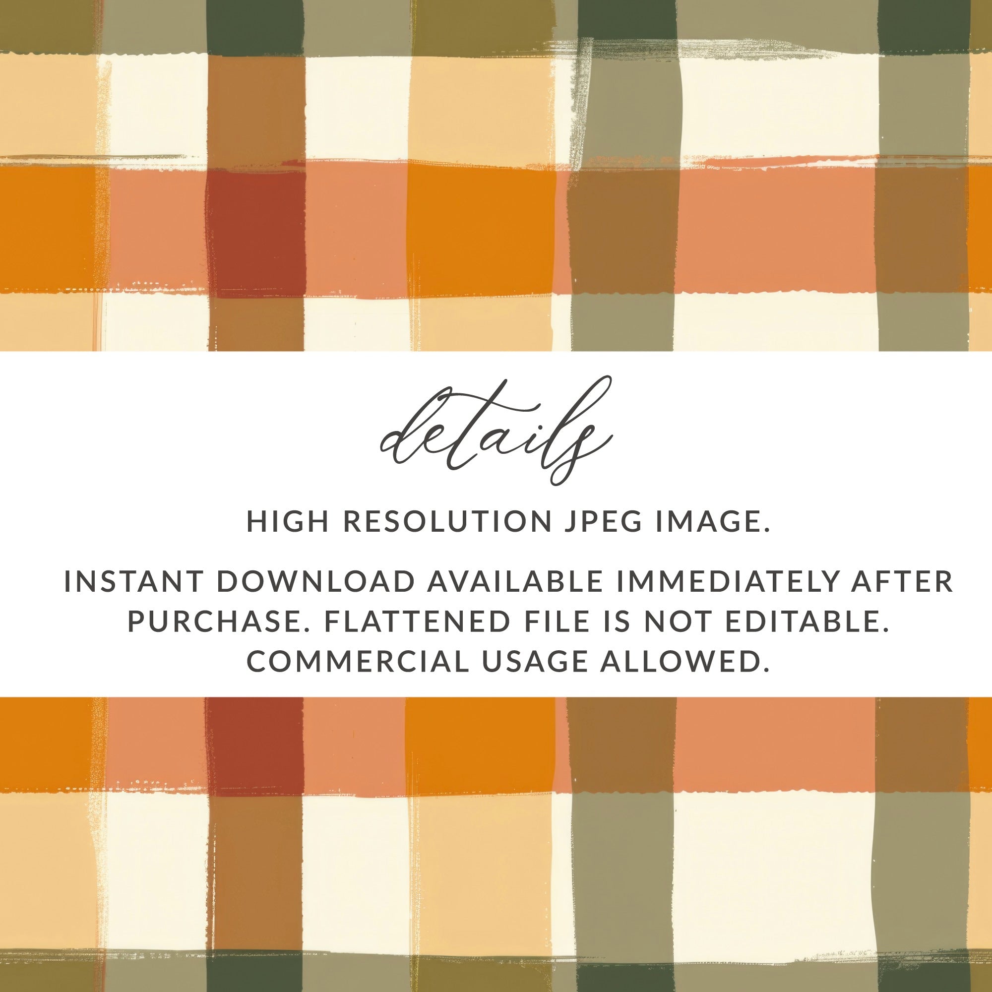 High Resolution JPEG Plaid Pattern Digital Download