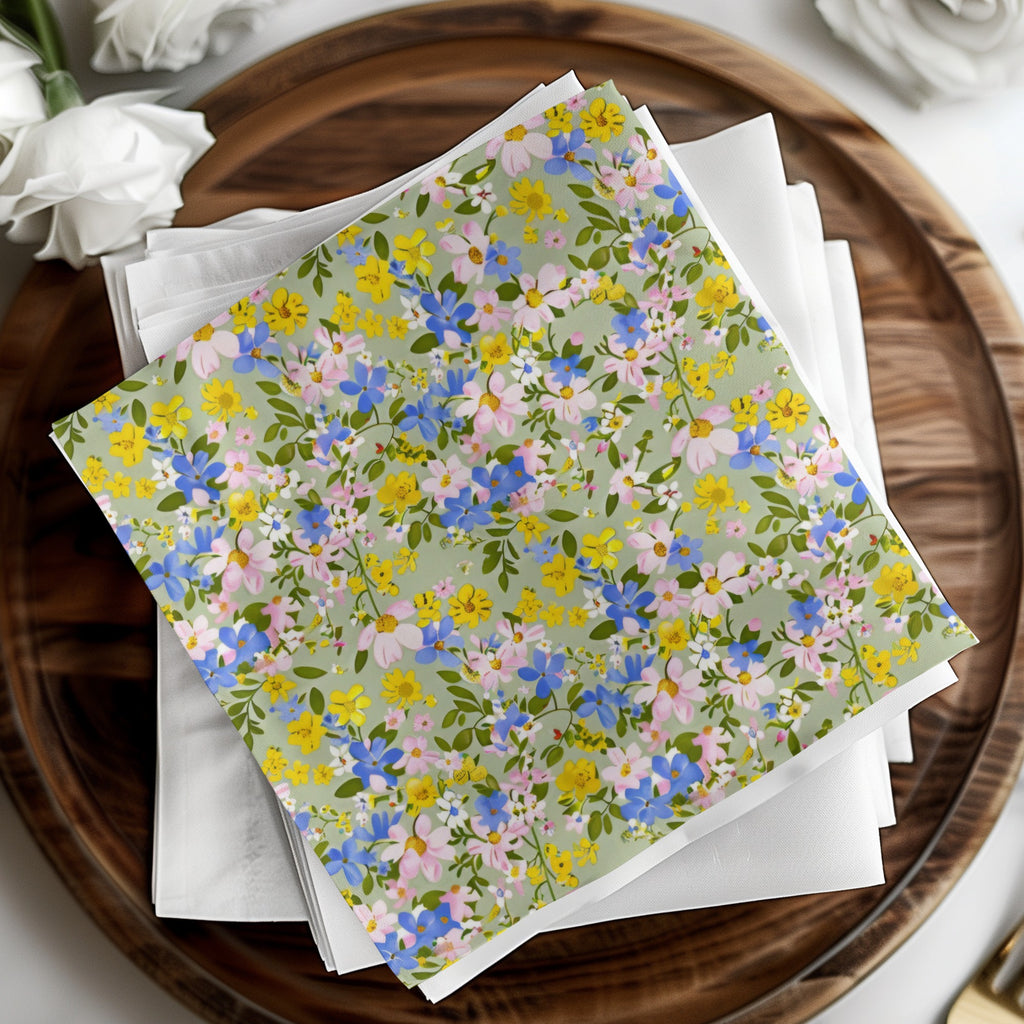 Vibrant Floral Patterned Napkins for Dining Decor