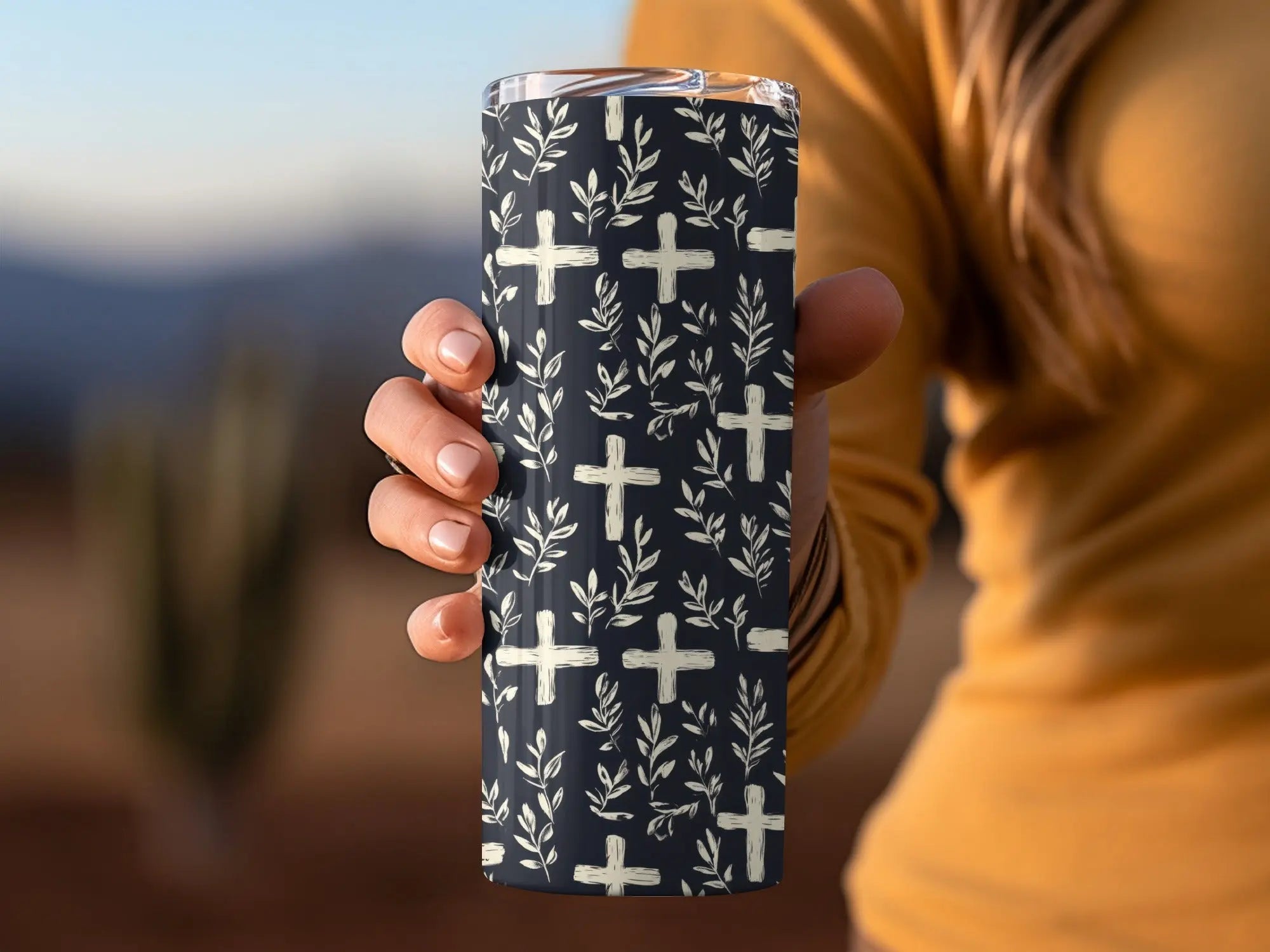 Christian Cross Seamless Pattern, Religious Leaves Digital Paper, JPEG File, Fabric Pattern, Floral Print, Digital Design, Download - Moore and Mountain