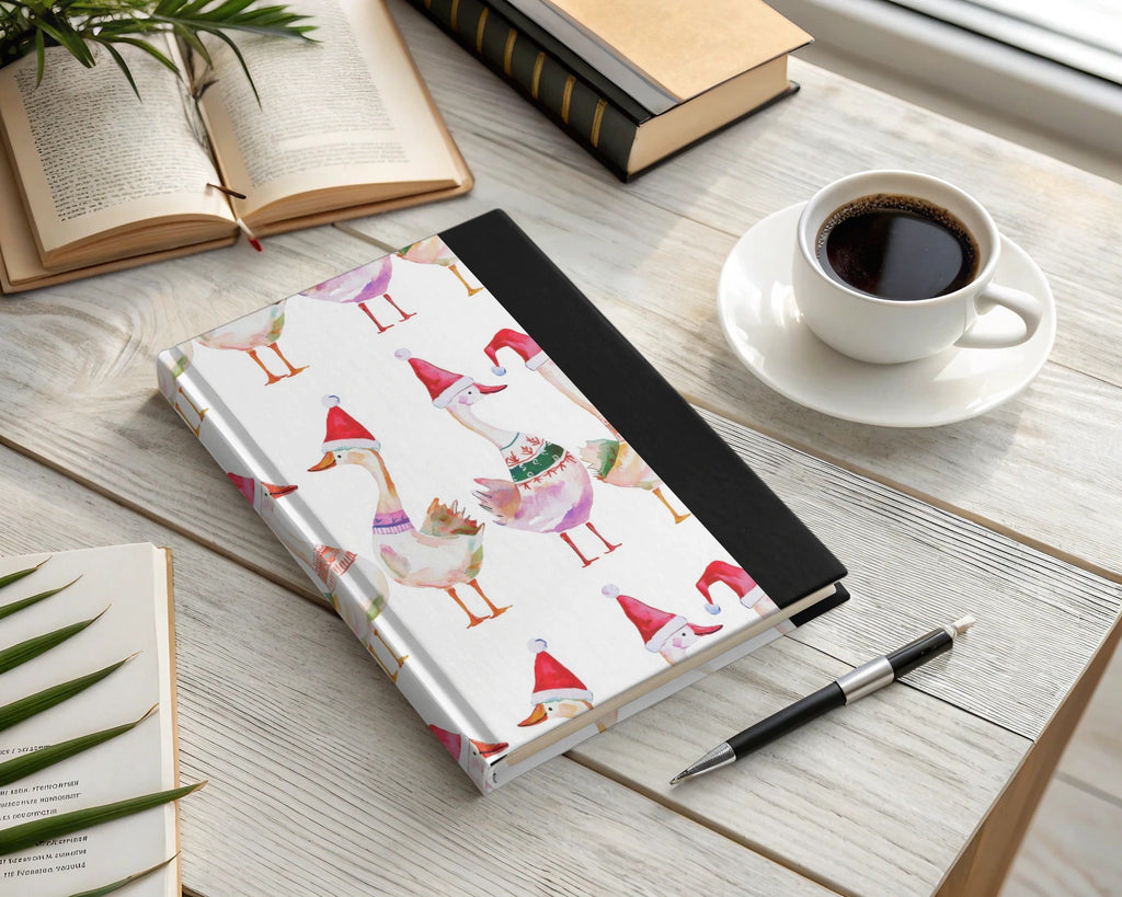 Christmas Geese Ducks Pattern Festive Watercolor Digital - Moore and Mountain