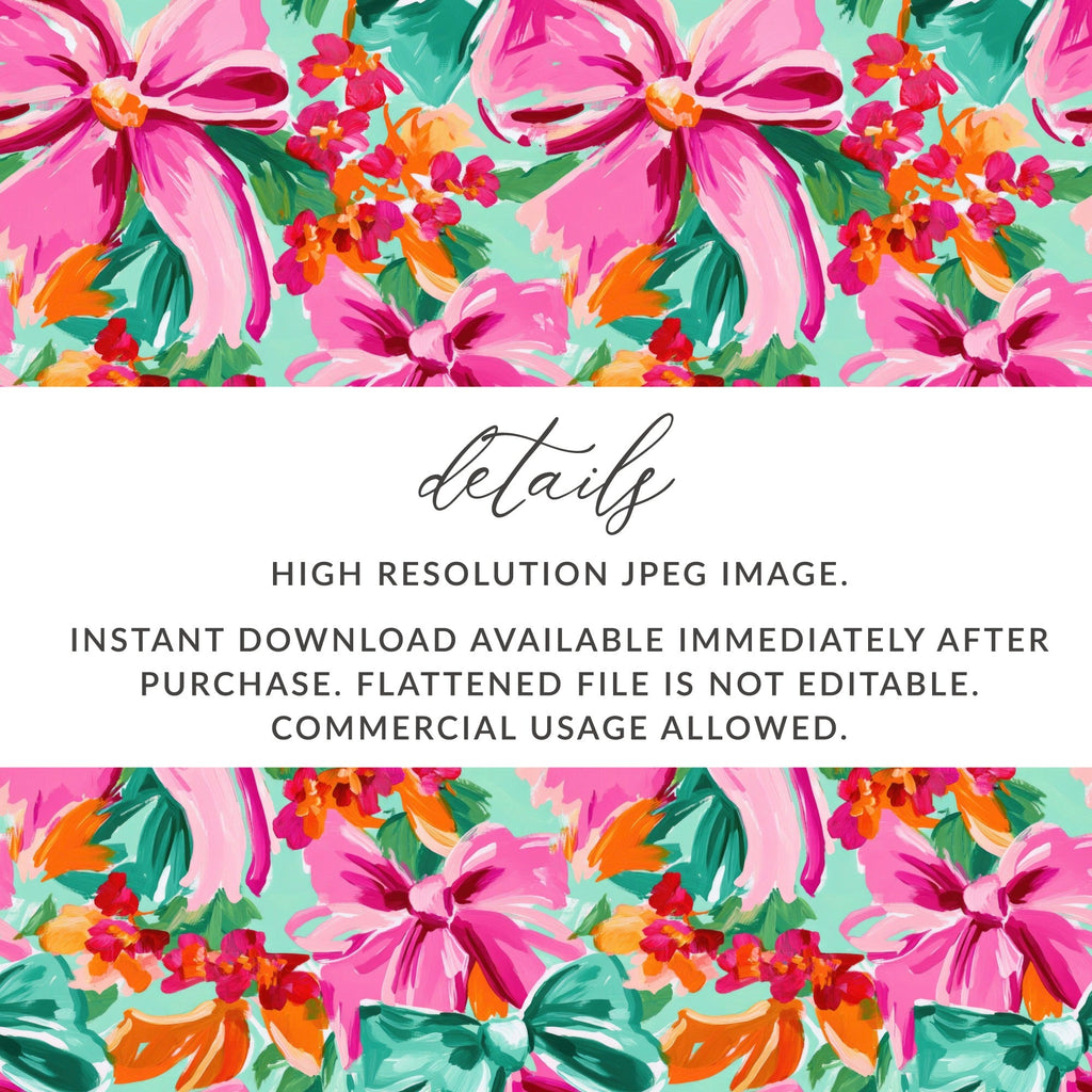 Colorful Bows And Flowers Abstract Pattern for Gift Paper - Moore and Mountain