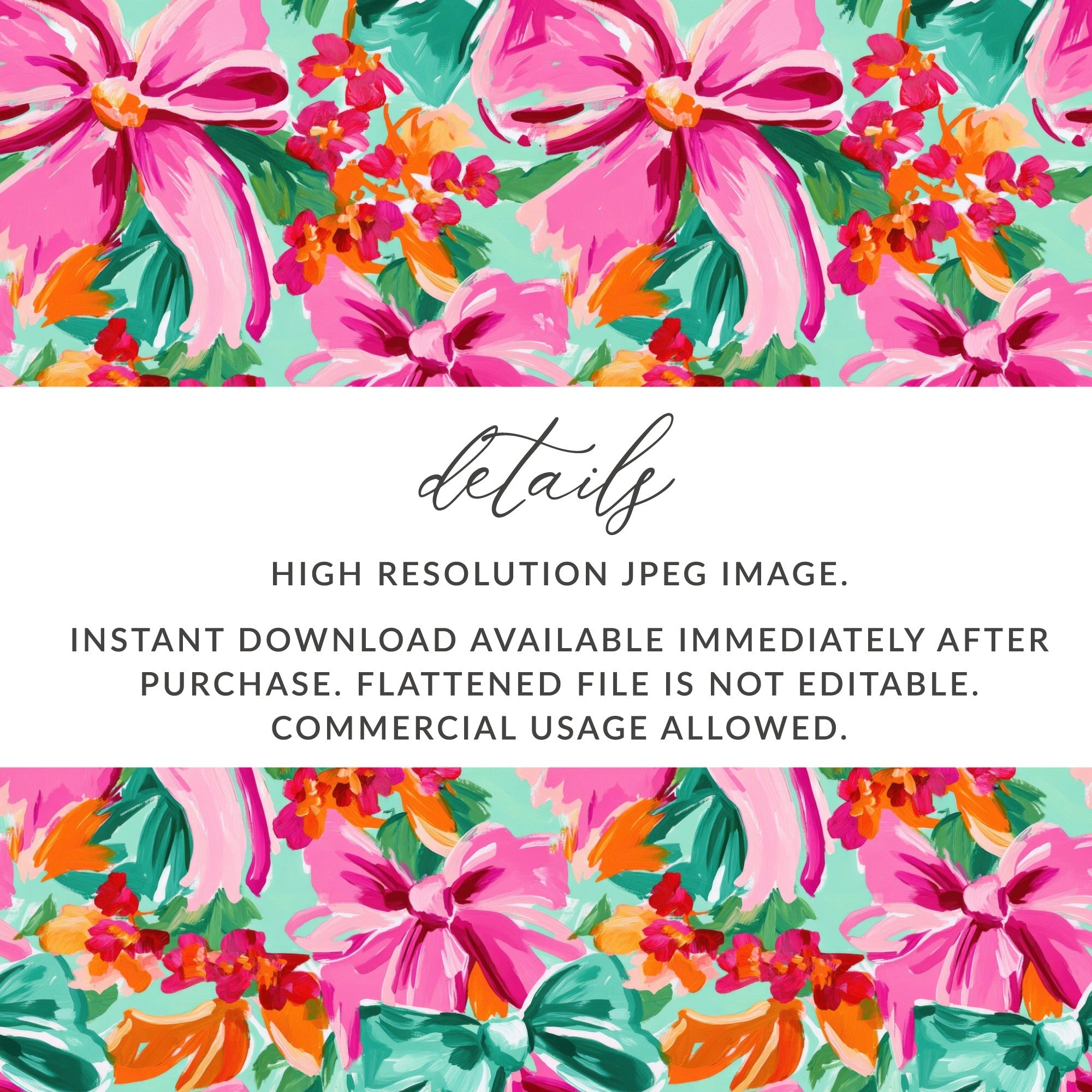 Colorful Bows And Flowers Abstract Pattern for Gift Paper - Moore and Mountain