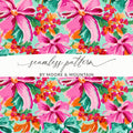 Colorful Bows And Flowers Abstract Pattern for Gift Paper - Moore and Mountain