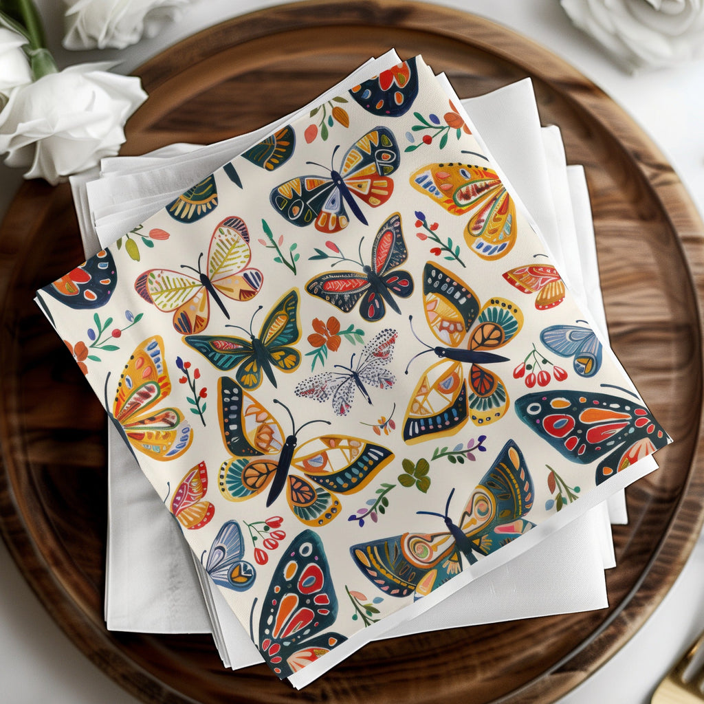 Colorful Butterfly Pattern, Digital Paper, Insect Art, Seamless Pattern Design, Butterflies Printable Art, Scrapbook Paper Download - Moore and Mountain