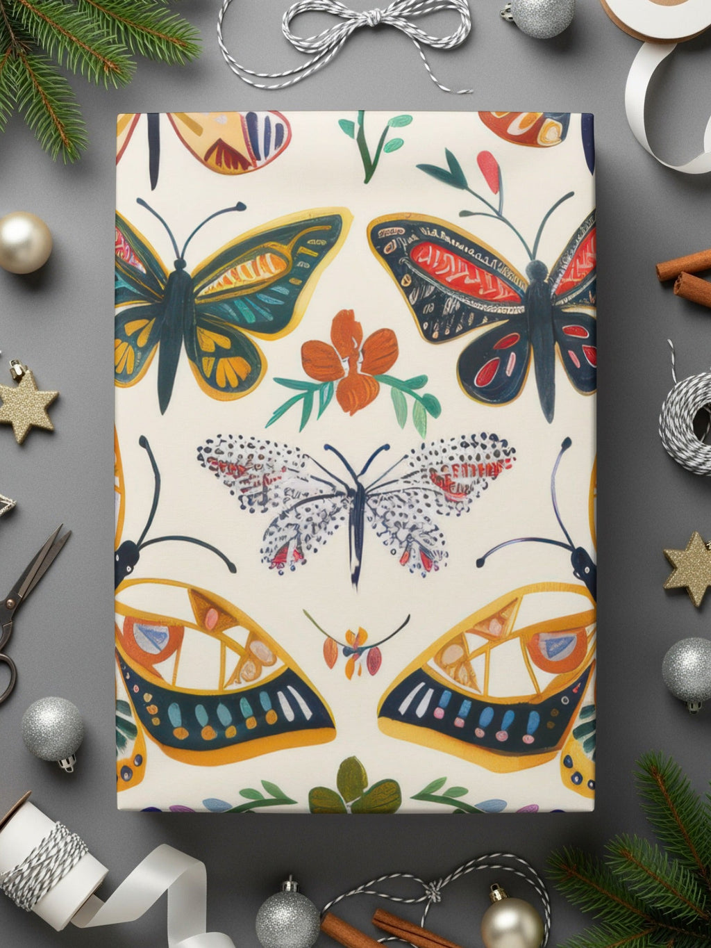 Colorful Butterfly Pattern, Digital Paper, Insect Art, Seamless Pattern Design, Butterflies Printable Art, Scrapbook Paper Download - Moore and Mountain