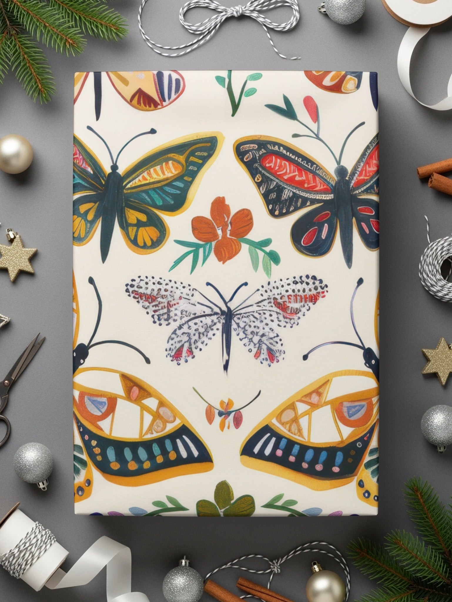 Colorful Butterfly Pattern, Digital Paper, Insect Art, Seamless Pattern Design, Butterflies Printable Art, Scrapbook Paper Download - Moore and Mountain