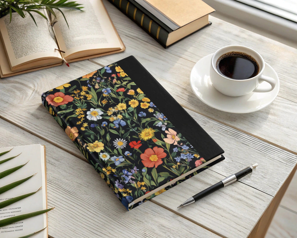 Colorful Floral Pattern Spring Summer Black Seamless Digital Pattern - Moore and Mountain