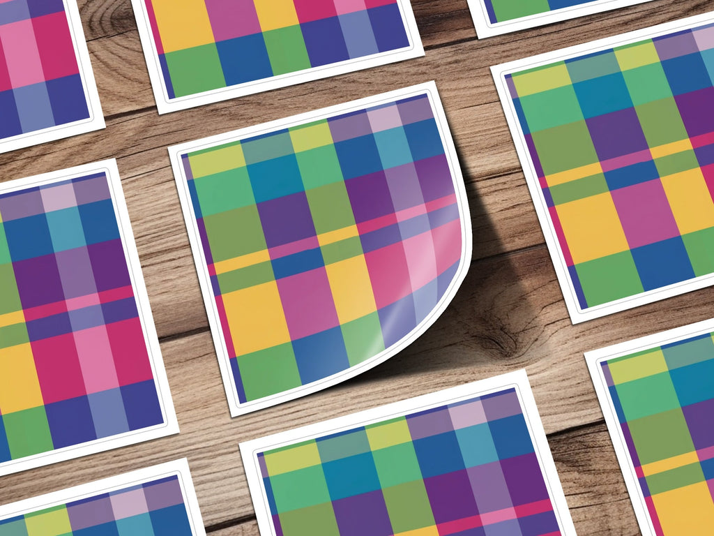 Colorful Plaid Digital Paper, Seamless Tartan Pattern, Digital Background, Fabric Texture, Scrapbook Paper Pack, Commercial Use - Moore and Mountain