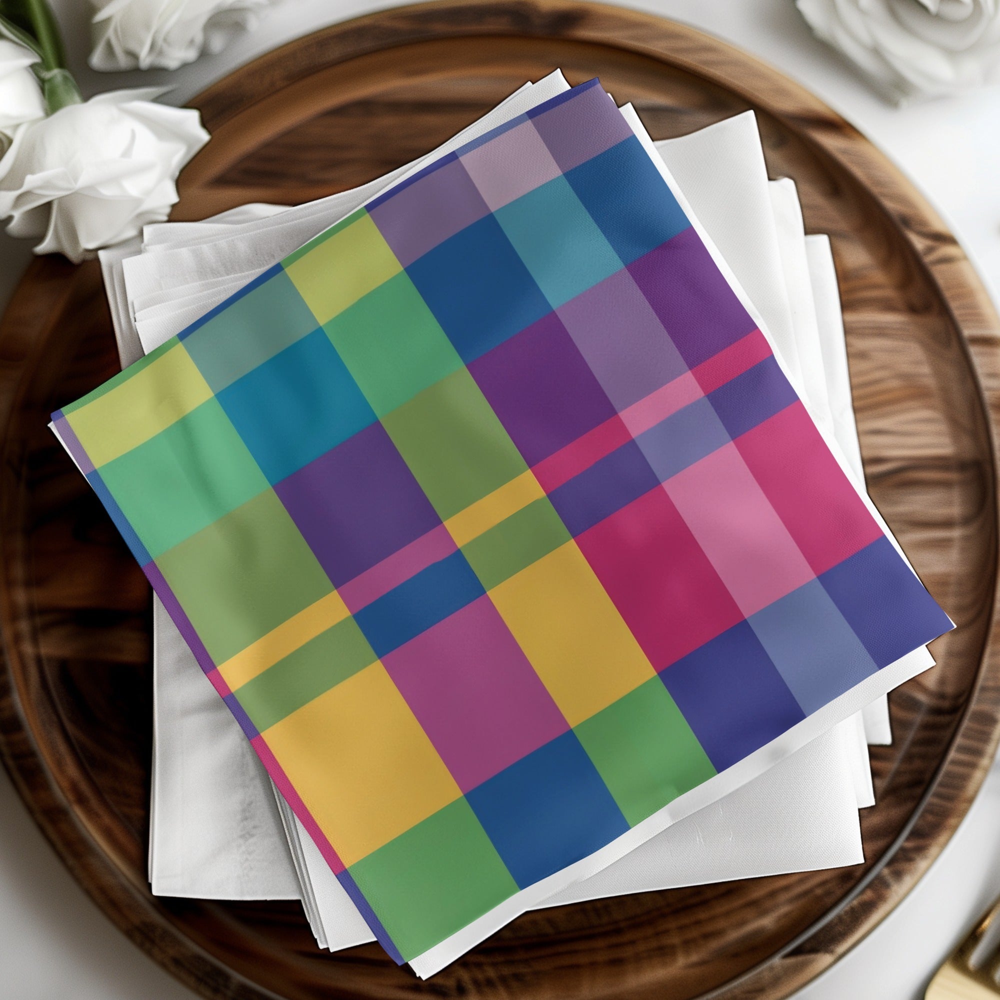 Colorful Plaid Digital Paper, Seamless Tartan Pattern, Digital Background, Fabric Texture, Scrapbook Paper Pack, Commercial Use - Moore and Mountain