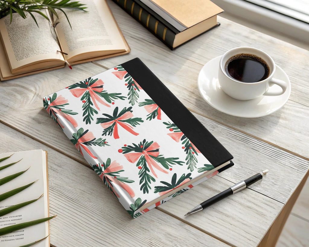 Coquette Christmas Festive Bows With Pine Sprigs Holiday Repeat Digital - Moore and Mountain