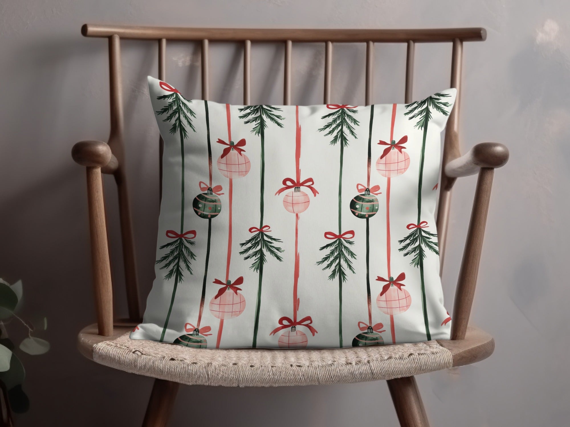 Coquette Christmas Festive Holiday Seamless Pattern Digital Download - Christmas Decoration Design - Moore and Mountain