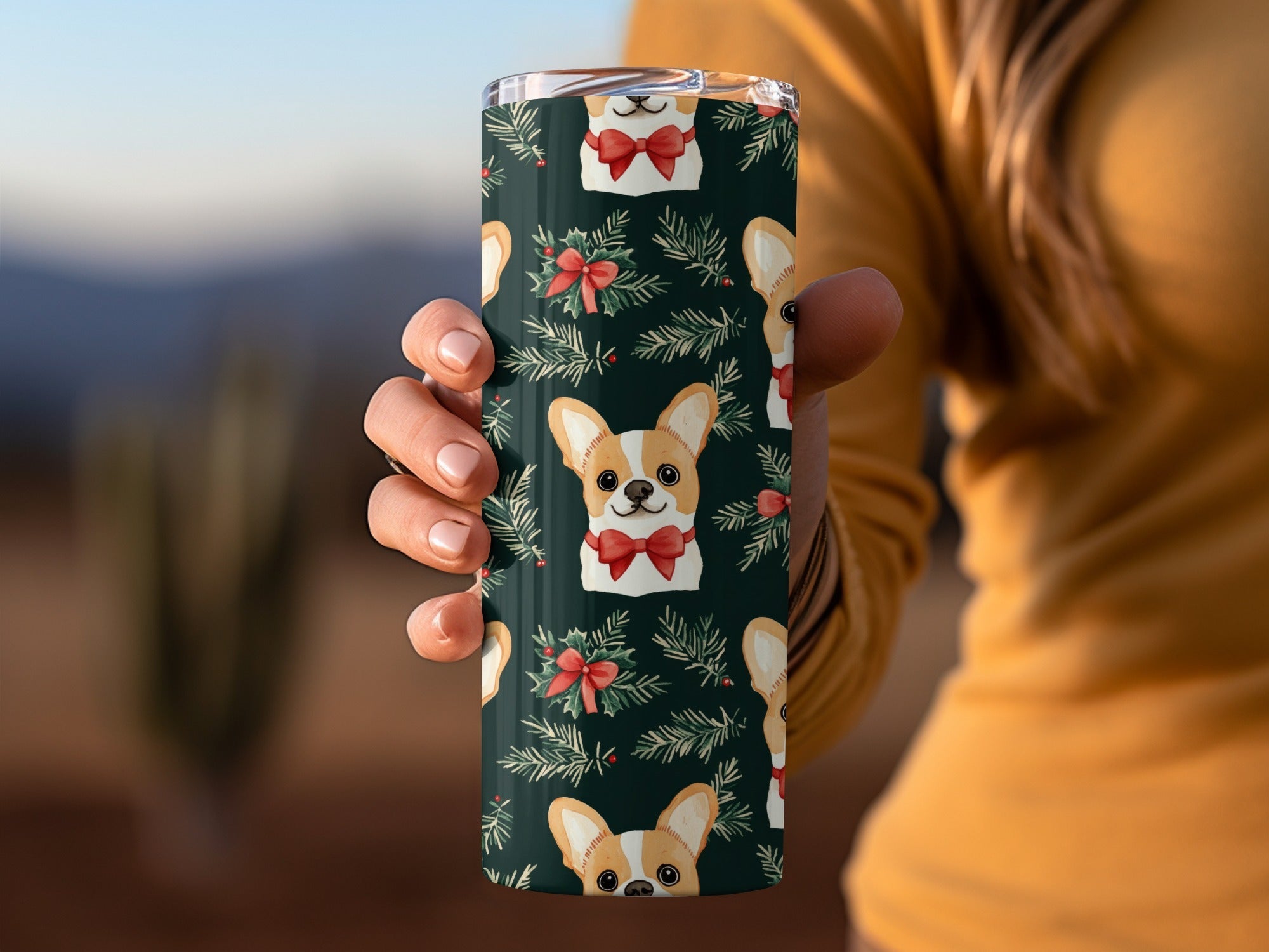 Corgi Dog Christmas Digital Paper, Cute Puppy Pattern, Holiday Green Background, Winter Pet Design, Festive Digital Download - Moore and Mountain