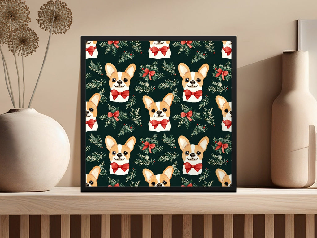 Corgi Dog Christmas Digital Paper, Cute Puppy Pattern, Holiday Green Background, Winter Pet Design, Festive Digital Download - Moore and Mountain
