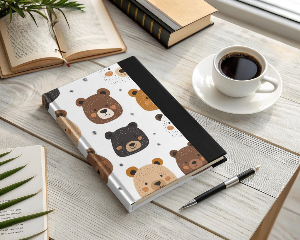 Cute Bear Faces Digital Paper, Seamless Bear Pattern, Nursery Decor Background, Animal Pattern Digital, Scrapbooking Paper, Digital Download - Moore and Mountain