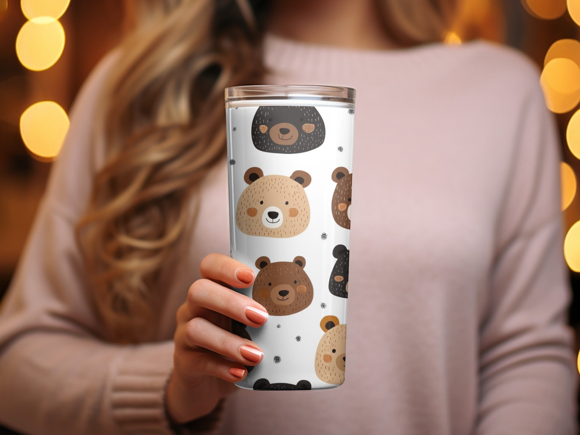 Cute Bear Faces Digital Paper, Seamless Bear Pattern, Nursery Decor Background, Animal Pattern Digital, Scrapbooking Paper, Digital Download - Moore and Mountain