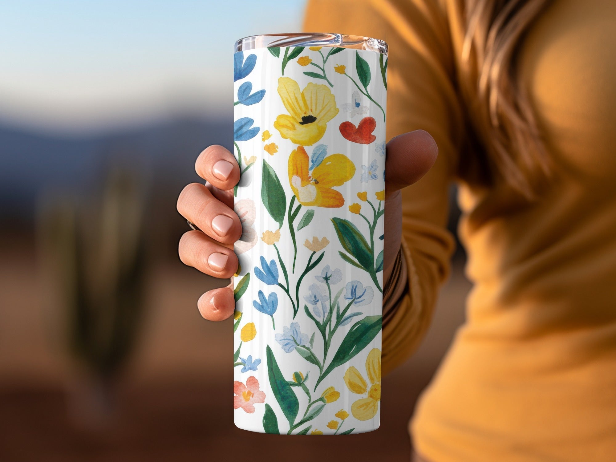 Cutesy Watercolor Floral Pattern Ditsy Summery Floral Background Spring Painted Easter Floral - Moore and Mountain