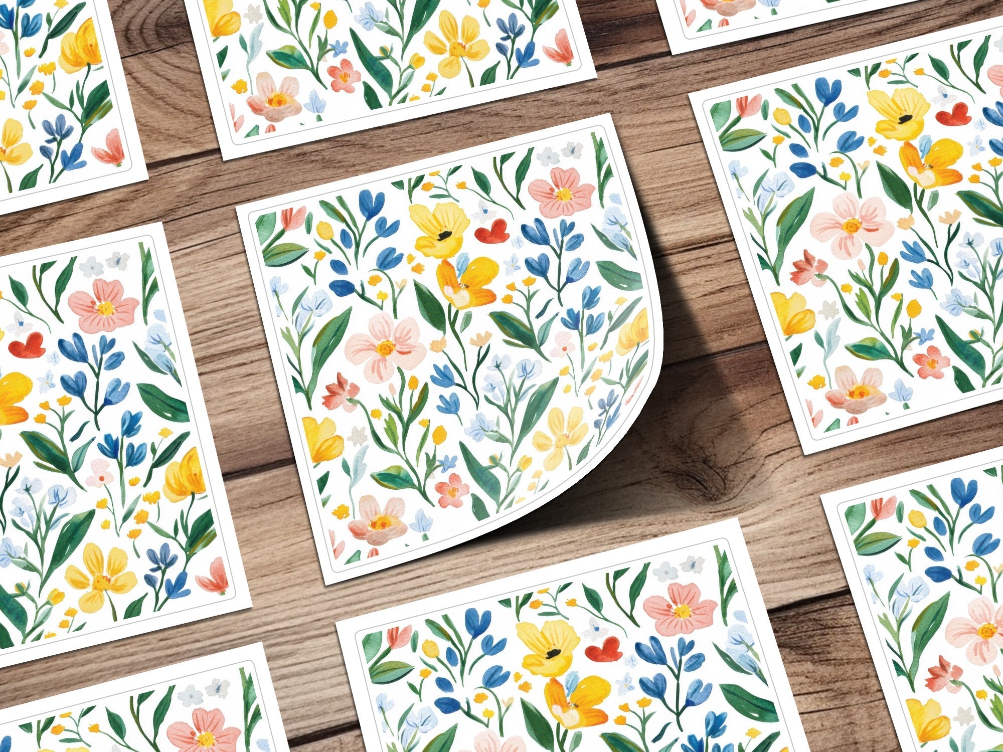 Cutesy Watercolor Floral Pattern Ditsy Summery Floral Background Spring Painted Easter Floral - Moore and Mountain