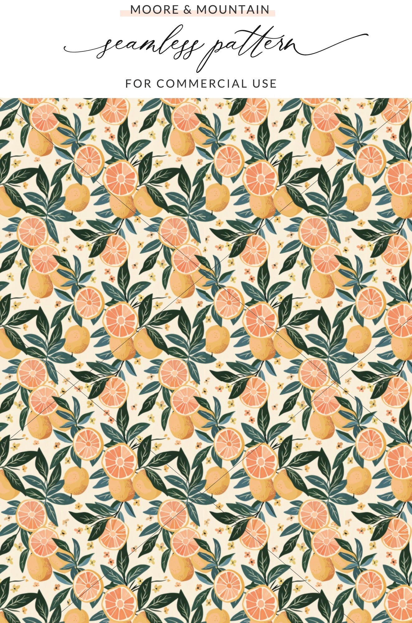 Moore & Mountain Seamless Pattern for Commercial Use