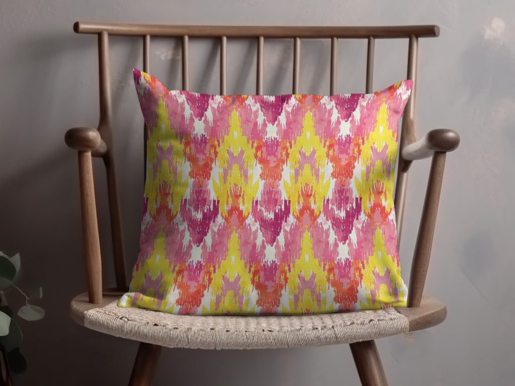 Vibrant Multicolor Abstract Pattern Throw Pillow