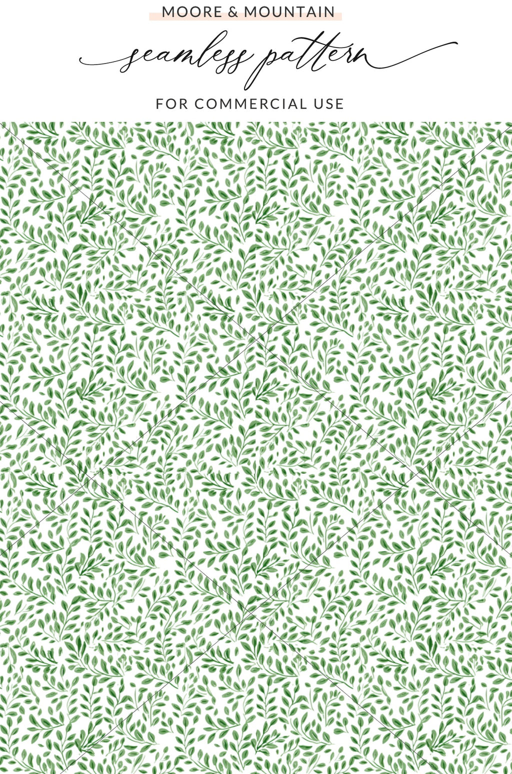 Green Leafy Seamless Pattern for Commercial Use Design