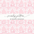 Pink Bow Themed Seamless Pattern by Moore & Mountain