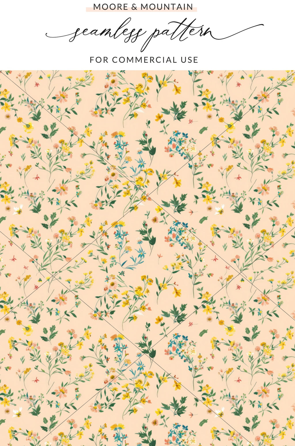 Seamless Floral Pattern for Commercial Use Design