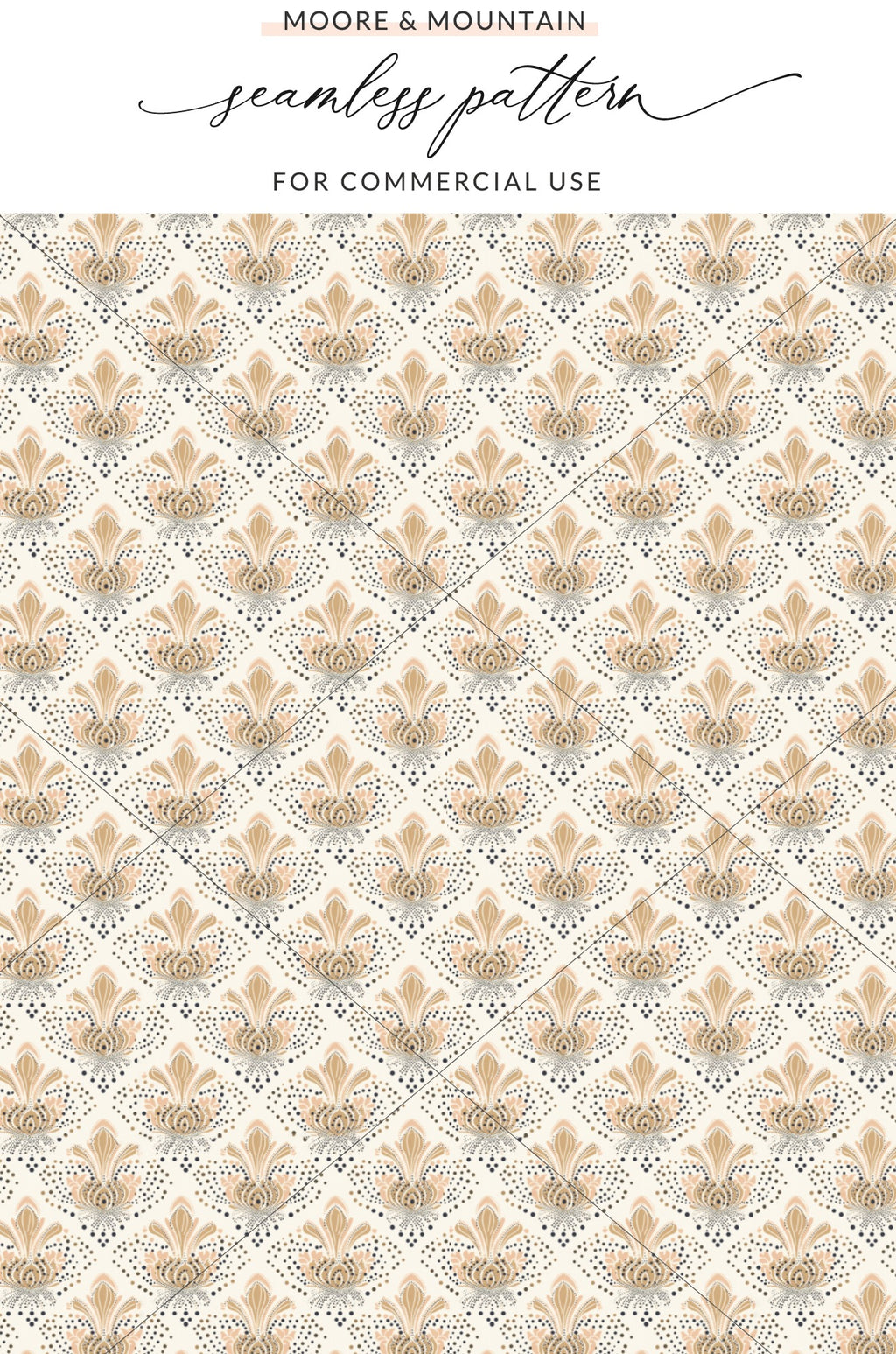 Seamless Pattern for Commercial Use Beige Decorative Design