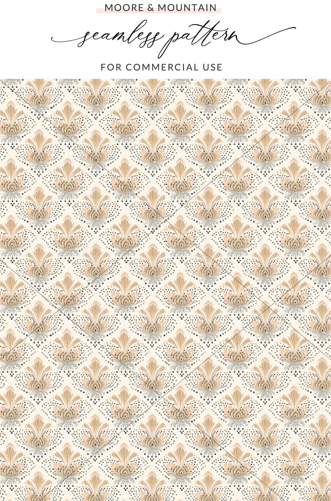 Seamless Pattern for Commercial Use Beige Decorative Design