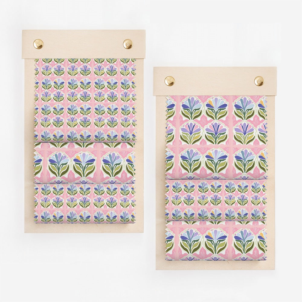 Pink and Purple Floral Patterned Fabric Sheets Product