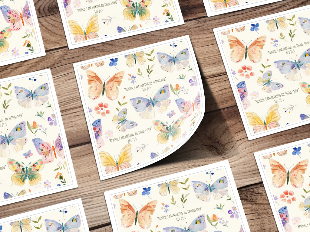 Inspirational Butterfly Designs with Bible Verse Art Prints