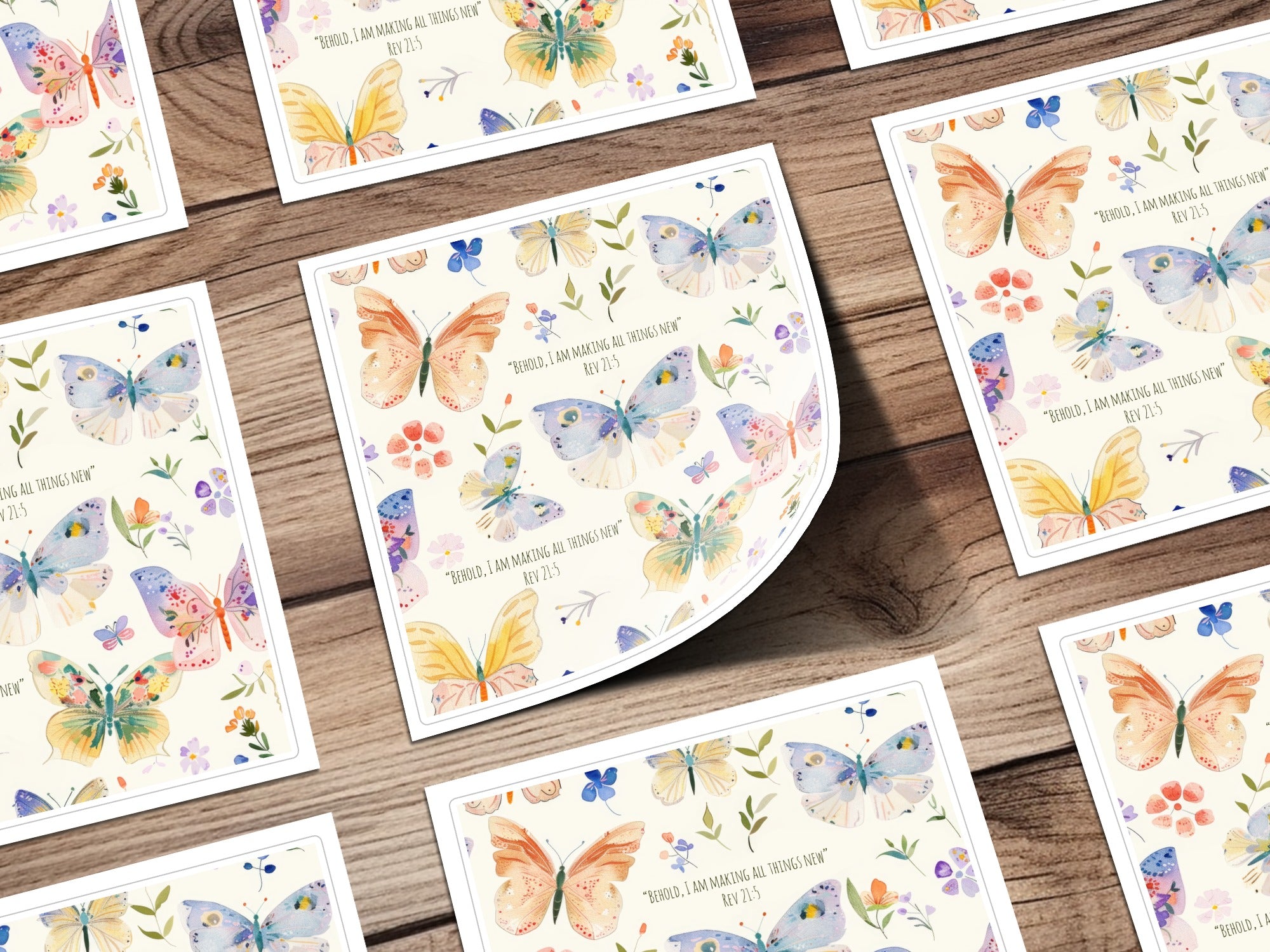 Inspirational Butterfly Designs with Bible Verse Art Prints