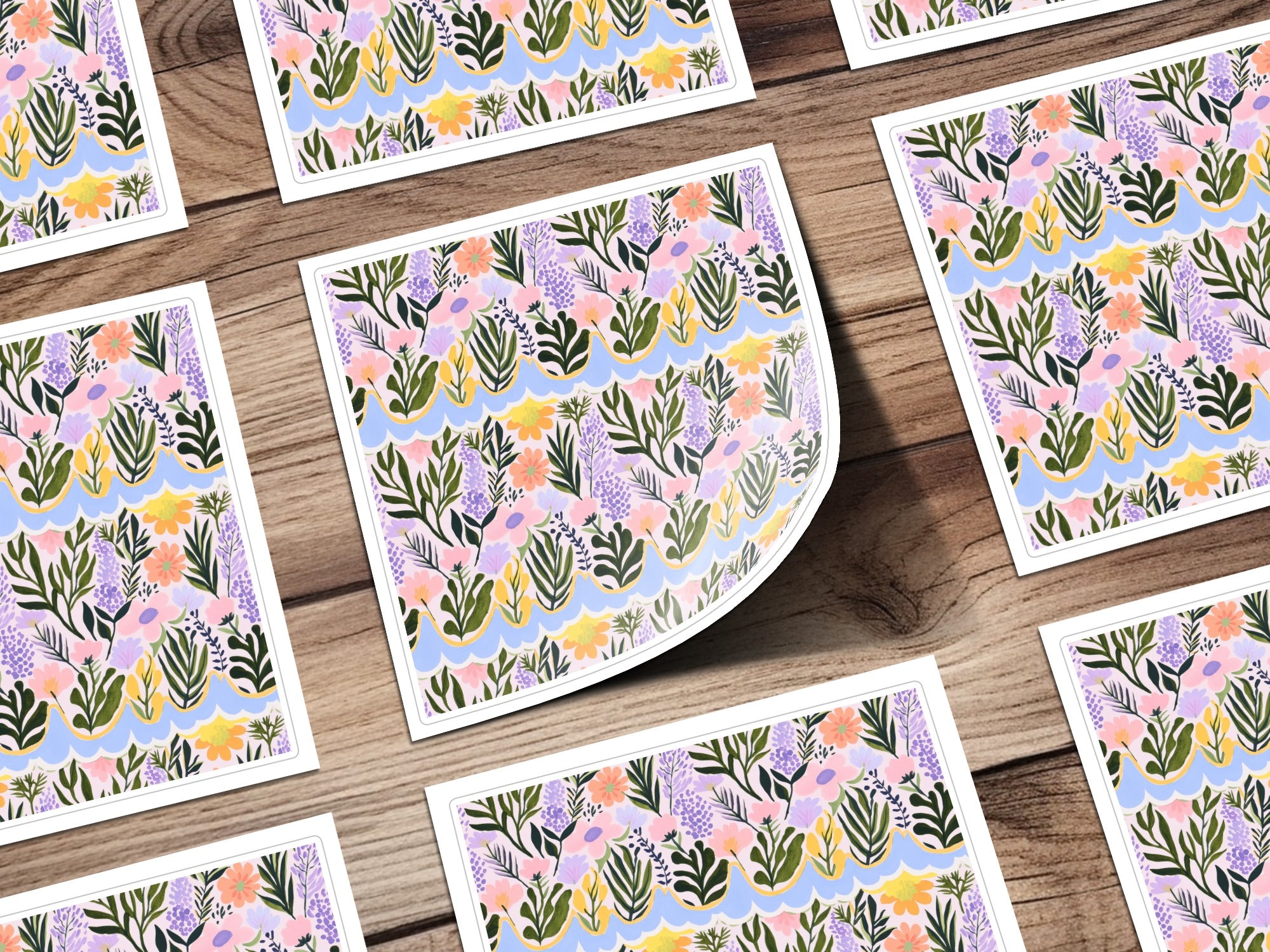 Floral Patterned Decorative Stickers for DIY Projects
