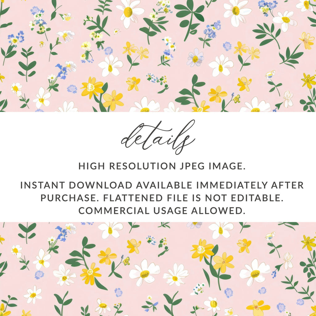 High Resolution JPEG Floral Pattern Instant Download