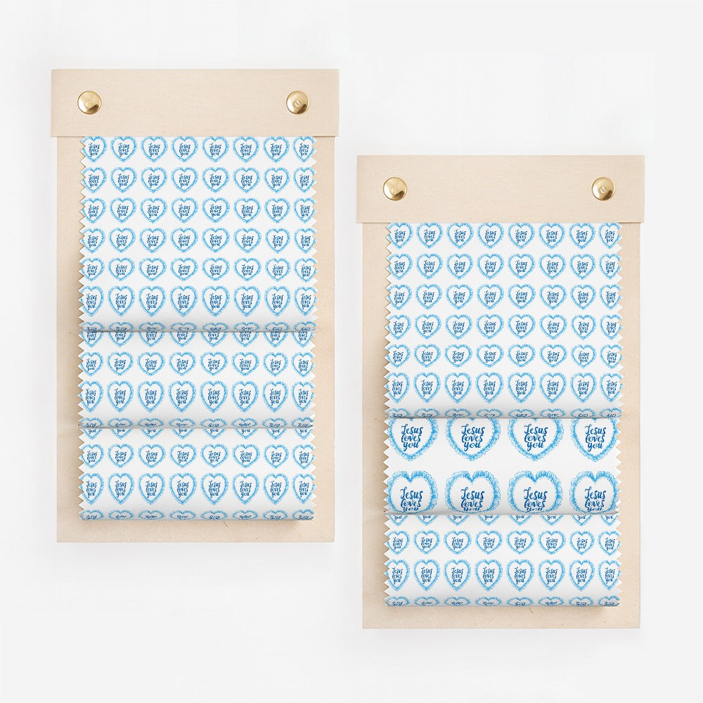 Light blue heart Jesus loves you scripture pattern product type
Light blue
Heart pattern
Jesus loves you
Religious pattern
Christian design
Scripture print
Faith pattern
Inspirational message
Divine love
Holy hearts
Spiritual design
Blue hearts
Repeating motif
Text pattern
Typography print
God's love
Devotion print
Love quote
White background
Message pattern