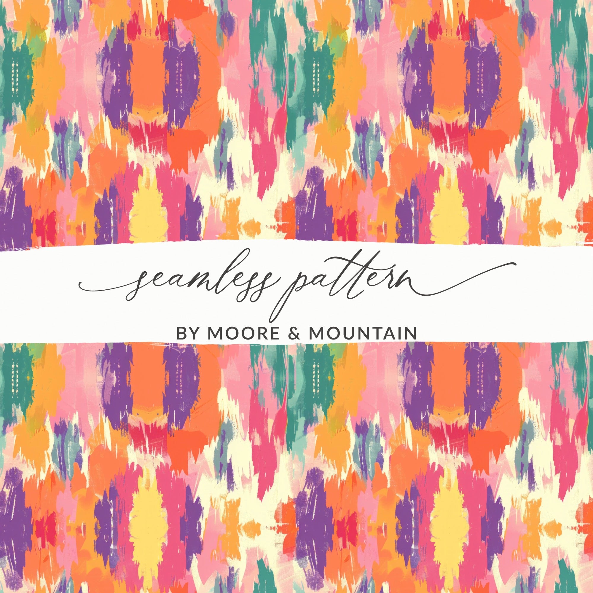 Colorful Abstract Seamless Pattern by Moore & Mountain