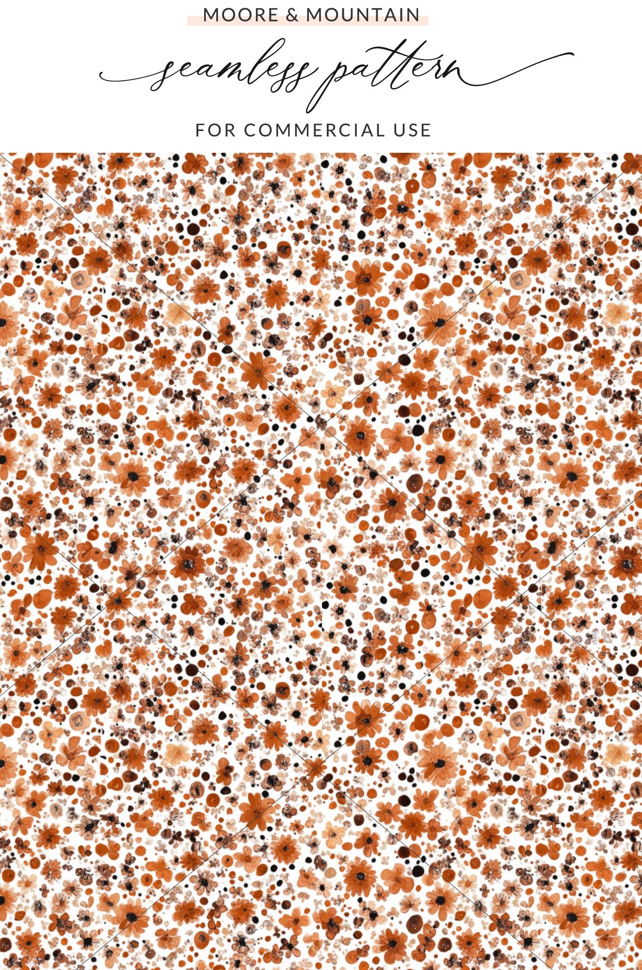 Moore & Mountain Seamless Pattern for Commercial Use