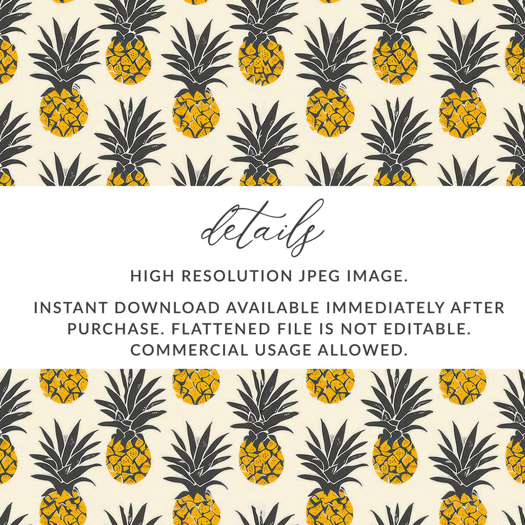 High Resolution Pineapple Pattern JPEG Digital Download