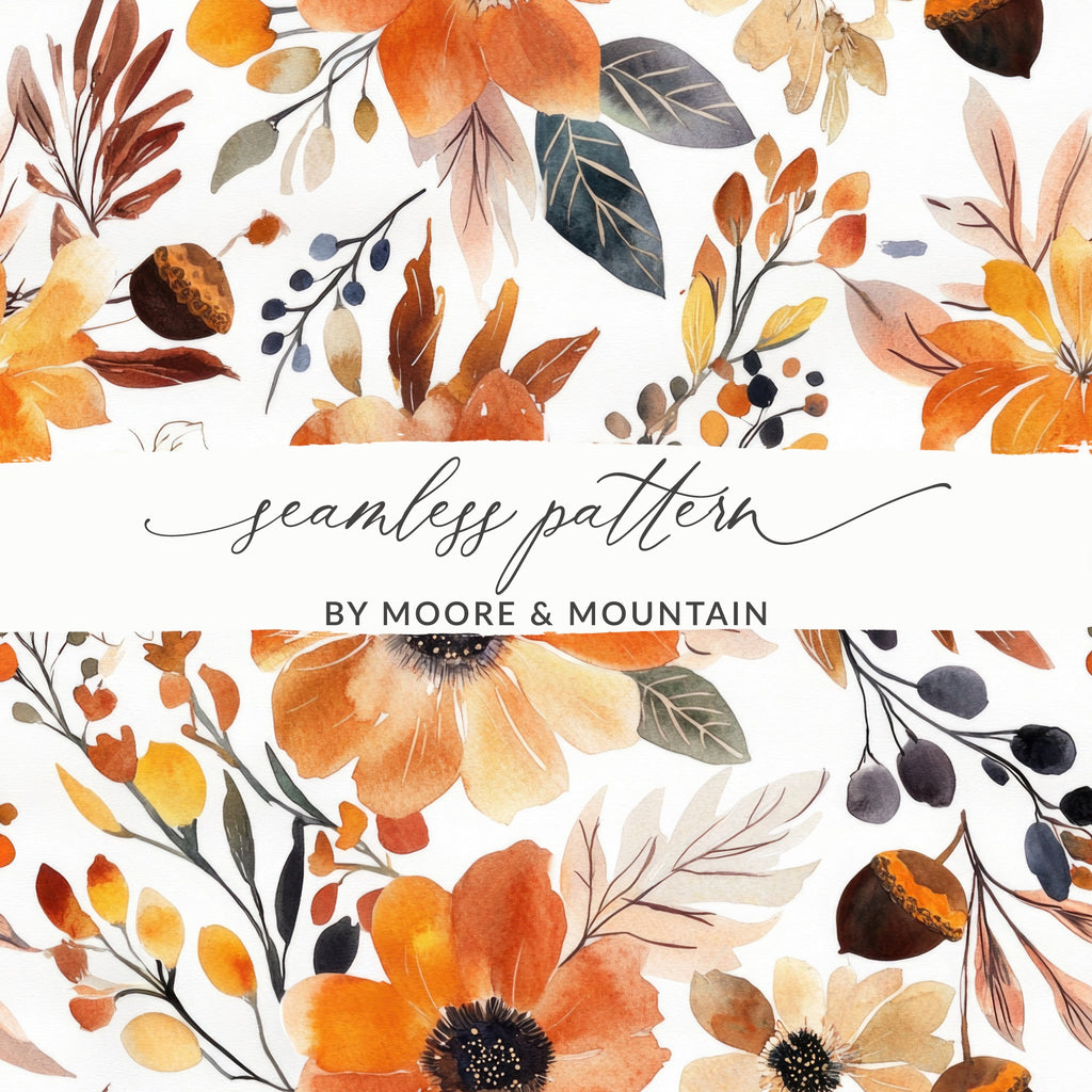 Autumn Floral Seamless Pattern by Moore & Mountain