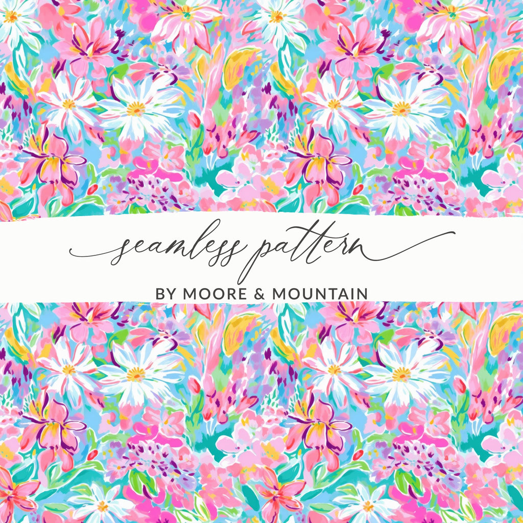 Vibrant Floral Seamless Pattern by Moore & Mountain Design
