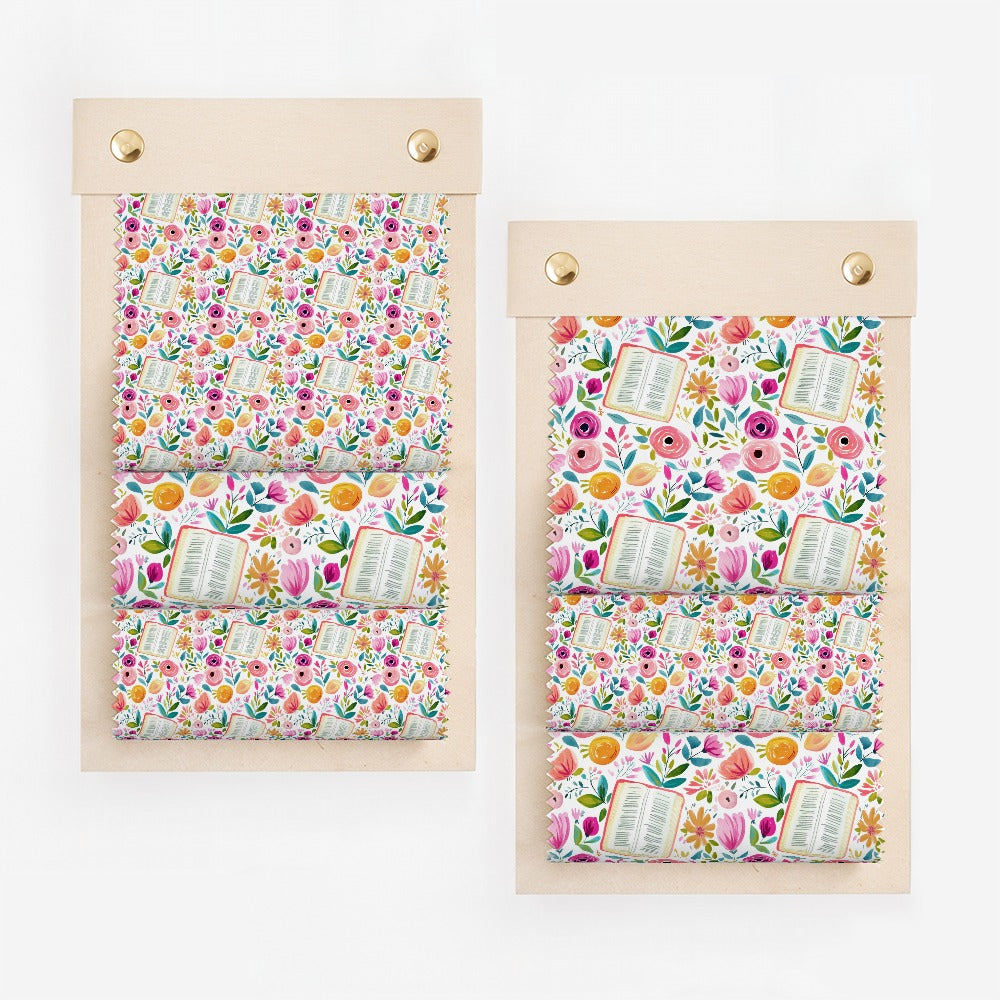Colorful Floral Pattern Flower and Book Print Product